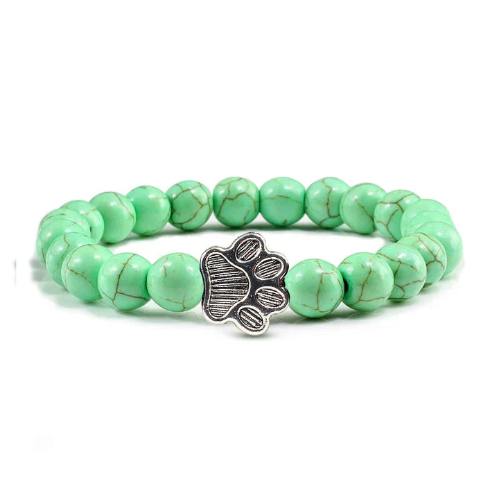 Finley - pearl bracelet with paw trailer | Silver