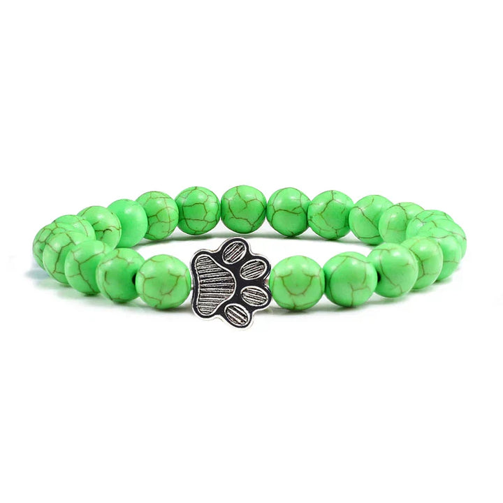 Finley - pearl bracelet with paw trailer | Silver
