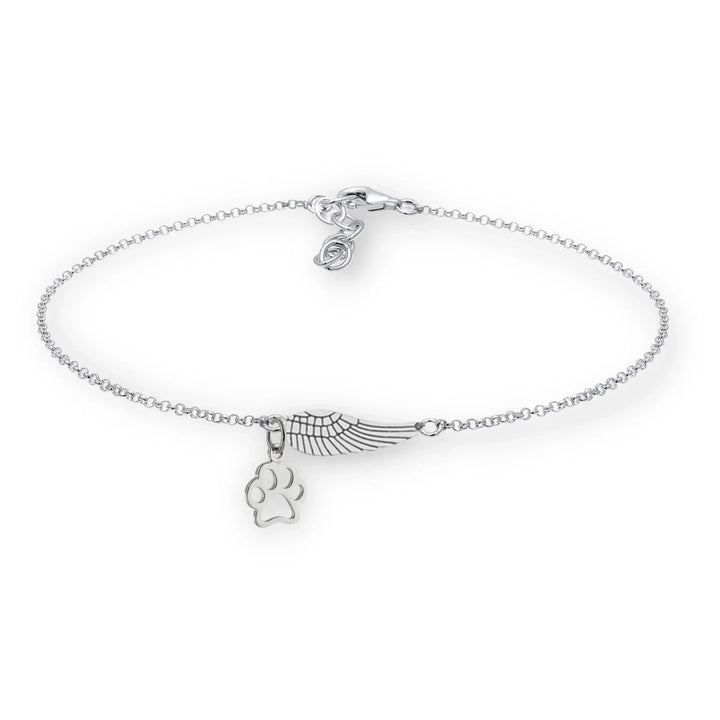 Eloise - Memorial bracelet with angel wing | Silver